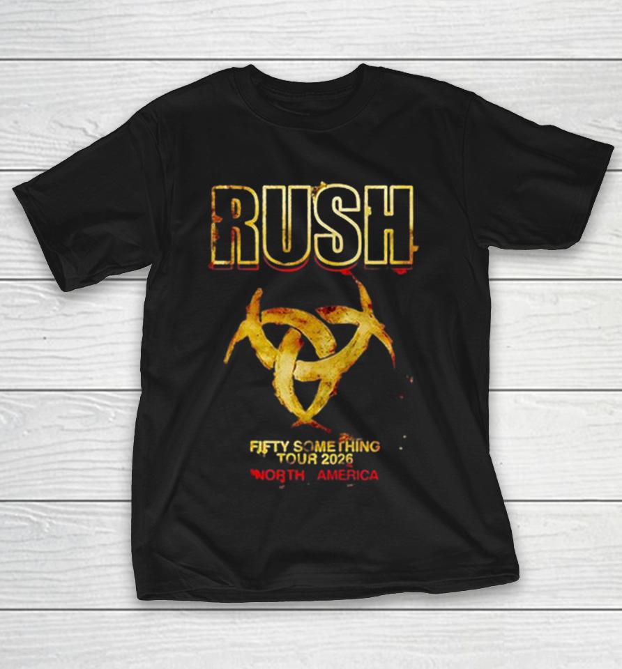 Rush Fifty Something Tour 2026 North America Gold Logo Print Graphic Cotton Shirts 1 Rush Fifty Something Tour 2026 North America Gold Logo Print Graphic Cotton Shirts