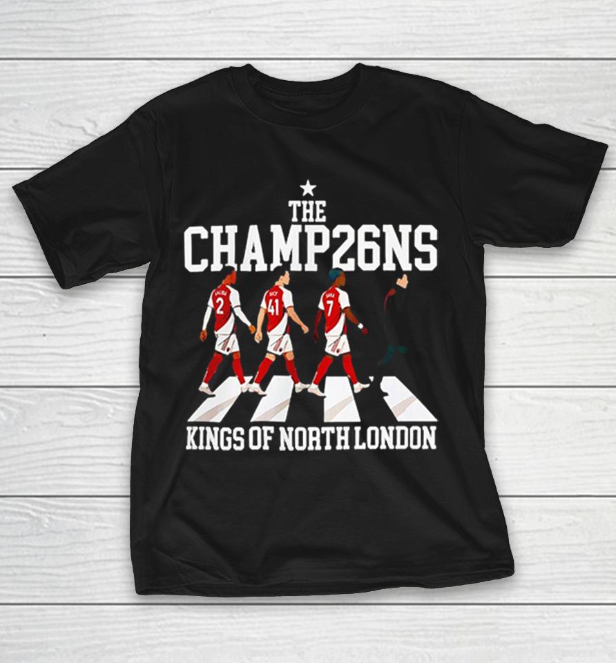 Saliba Rice Saka Arteta Arsenal Premier League Abbey Road The Champ26Ns Kings Of North London Shirts 1 Saliba Rice Saka Arteta Arsenal Premier League Abbey Road The Champ26Ns Kings Of North London Shirts