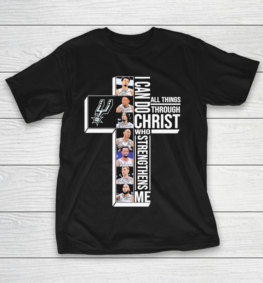 San Antonio Spurs I Can Do All Things Through Christ Who Strengthens Me Signatures Shirts 1 San Antonio Spurs I Can Do All Things Through Christ Who Strengthens Me Signatures Shirts