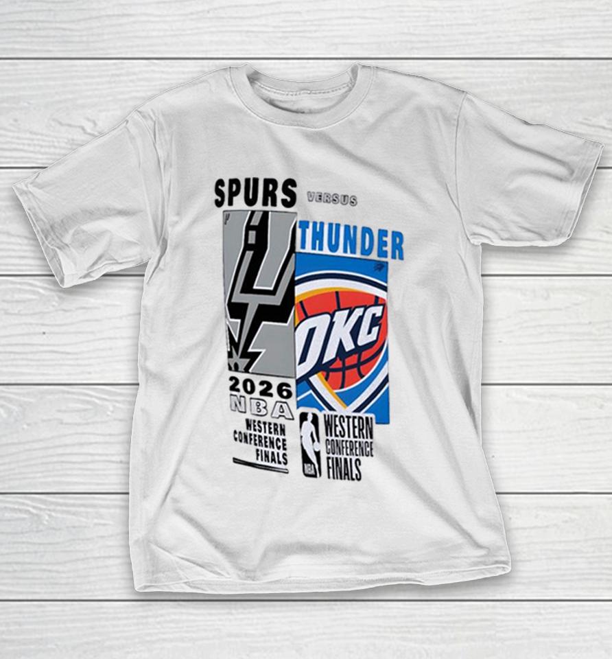 San Antonio Spurs Stadium Essentials 2026 Western Conference Finals Matchup Fragments Shirts 1 San Antonio Spurs Stadium Essentials 2026 Western Conference Finals Matchup Fragments Shirts