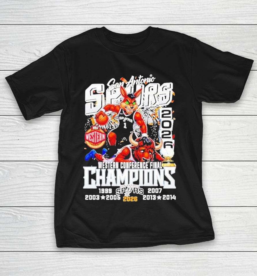 San Antonio Spurs Stomp Oklahoma City Thunder Nba Western Conference Final Champions 2026 Coyote Bull Mascot Shirts 1 San Antonio Spurs Stomp Oklahoma City Thunder Nba Western Conference Final Champions 2026 Coyote Bull Mascot Shirts