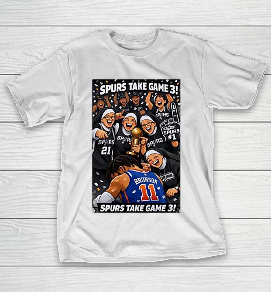San Antonio Spurs Take Game 3 Brunson Knicks Celebration Cartoon Shirts 1 San Antonio Spurs Take Game 3 Brunson Knicks Celebration Cartoon Shirts