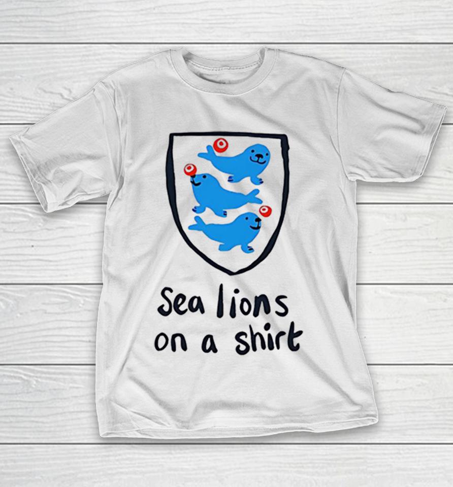 Sea Lions On A England Three Lions Parody Humor Shirts 1 Sea Lions On A England Three Lions Parody Humor Shirts