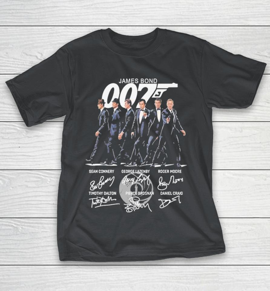 Sean Connery George Lazenby Roger Moore Timothy Dalton Pierce Brosnan Daniel Craig James Bond 007 Signatures Shirts 1 Sean Connery George Lazenby Roger Moore Timothy Dalton Pierce Brosnan Daniel Craig James Bond 007 Signatures Shirts