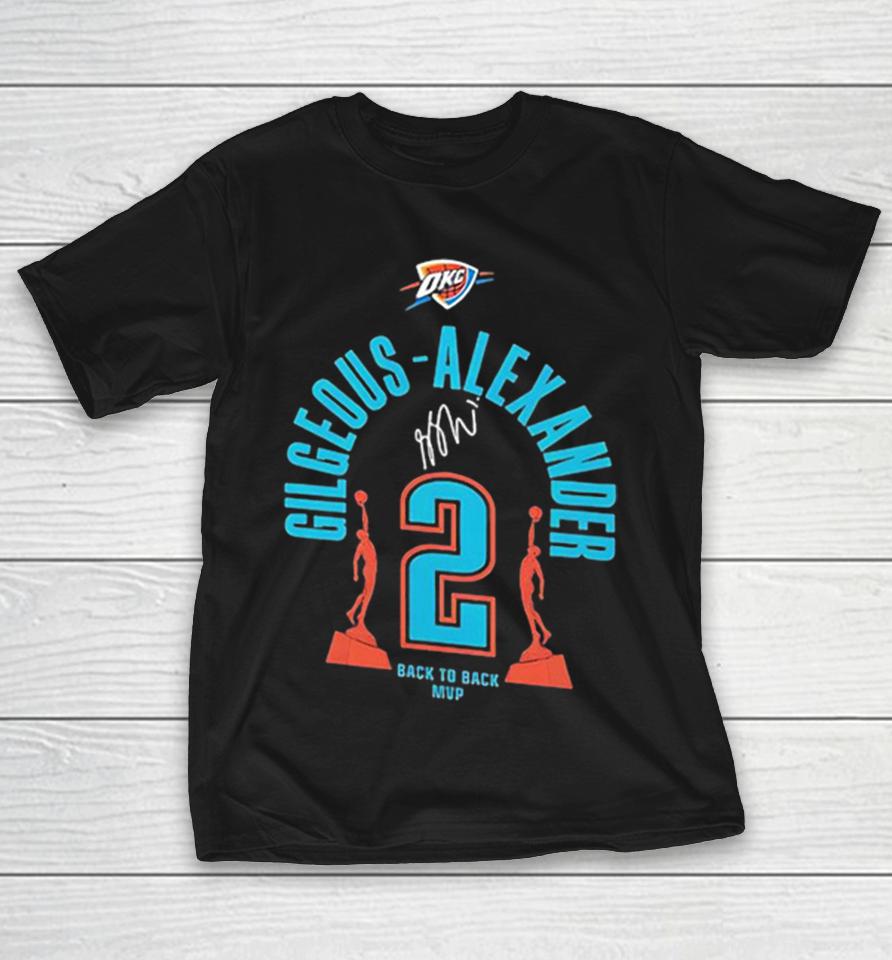 Shai Gilgeous-Alexander Oklahoma City Thunder Nba Back To Back Mvp 2 Shirts 1 Shai Gilgeous-Alexander Oklahoma City Thunder Nba Back To Back Mvp 2 Shirts