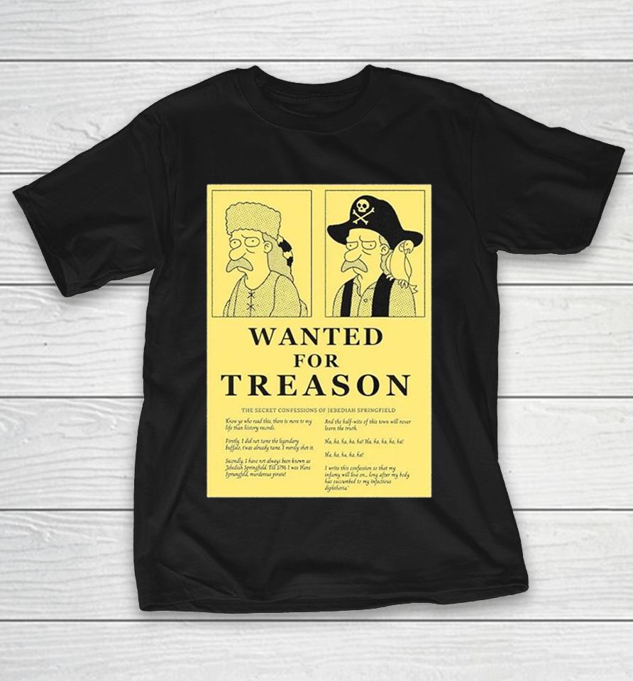 Simpsons Wanted For Treason Shirts 1 Simpsons Wanted For Treason Shirts