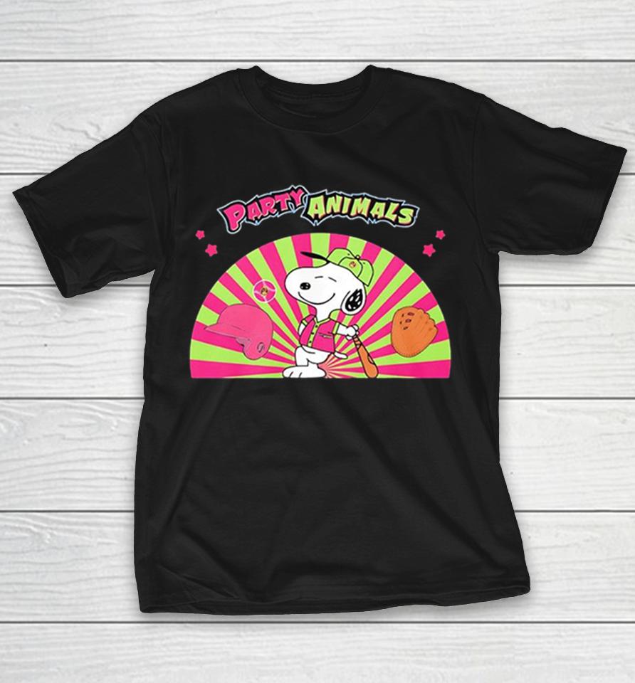 Snoopy Party Animals Baseball Shirts 1 Snoopy Party Animals Baseball Shirts
