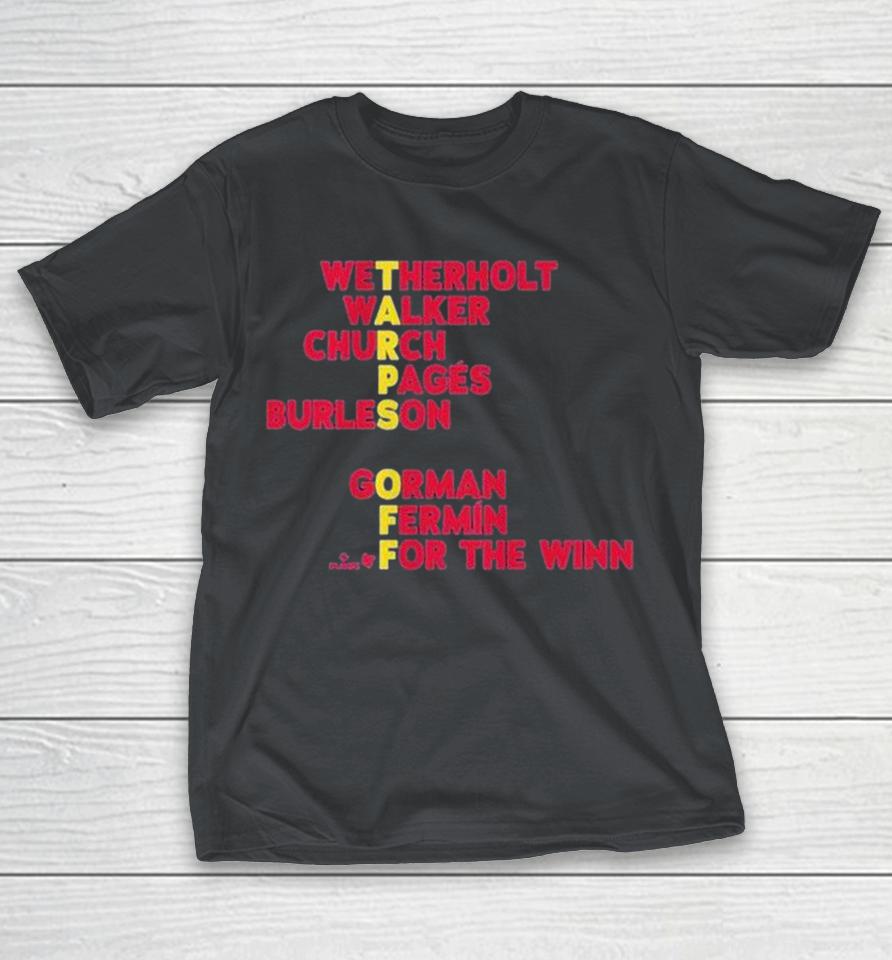 St. Louis Cardinals Baseball Weather Walker Church Burleson Gorman Fermin For The Winn Tarps Off Names Shirts 1 St. Louis Cardinals Baseball Weather Walker Church Burleson Gorman Fermin For The Winn Tarps Off Names Shirts
