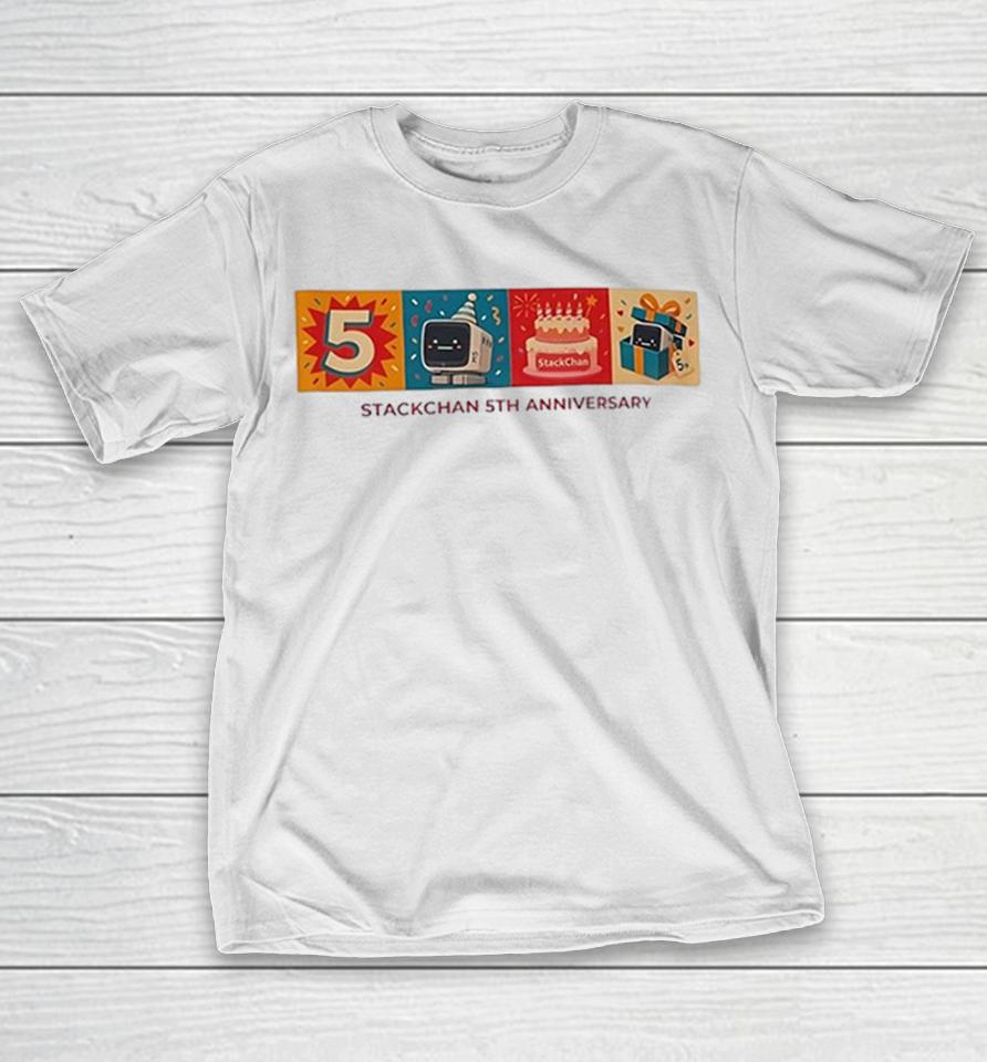 Stackchan 5Th Anniversary 5 Stackchan Logo Celebration Cake Gift Box Shirts 1 Stackchan 5Th Anniversary 5 Stackchan Logo Celebration Cake Gift Box Shirts