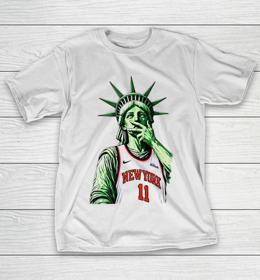 Statue Of Liberty Jalen Brunson 11 Basketball Three Point Shirts 1 Statue Of Liberty Jalen Brunson 11 Basketball Three Point Shirts