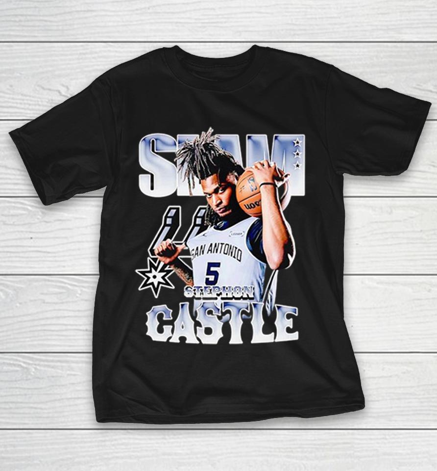 Stephon Castle San Antonio Spurs Nba Slam Magazine Design Shirts 1 Stephon Castle San Antonio Spurs Nba Slam Magazine Design Shirts