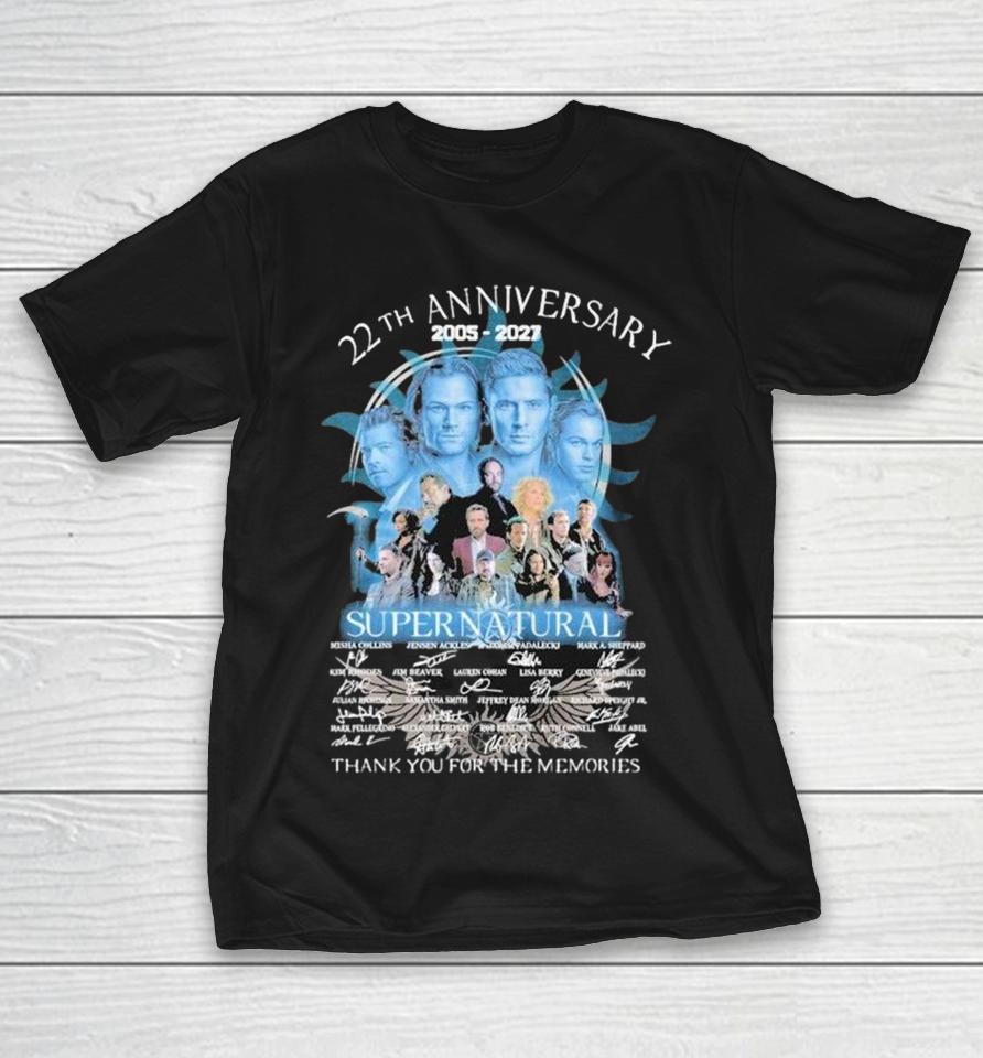 Supernatural 22Th Anniversary 2005 2027 Thank You For The Memories Signatures Shirts 1 Supernatural 22Th Anniversary 2005 2027 Thank You For The Memories Signatures Shirts