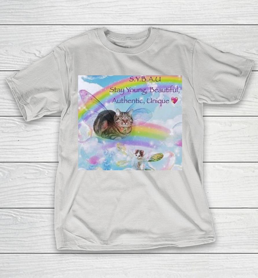 Sybau Stay Young Beautiful Authentic Unique Cat Shirts 1 Sybau Stay Young Beautiful Authentic Unique Cat Shirts