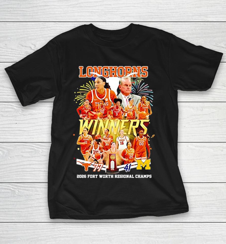Texas Longhorns Women’s Basketball Winners Championship 2026 Fort Worth Regional Champs Shirts 1 Texas Longhorns Women’s Basketball Winners Championship 2026 Fort Worth Regional Champs Shirts
