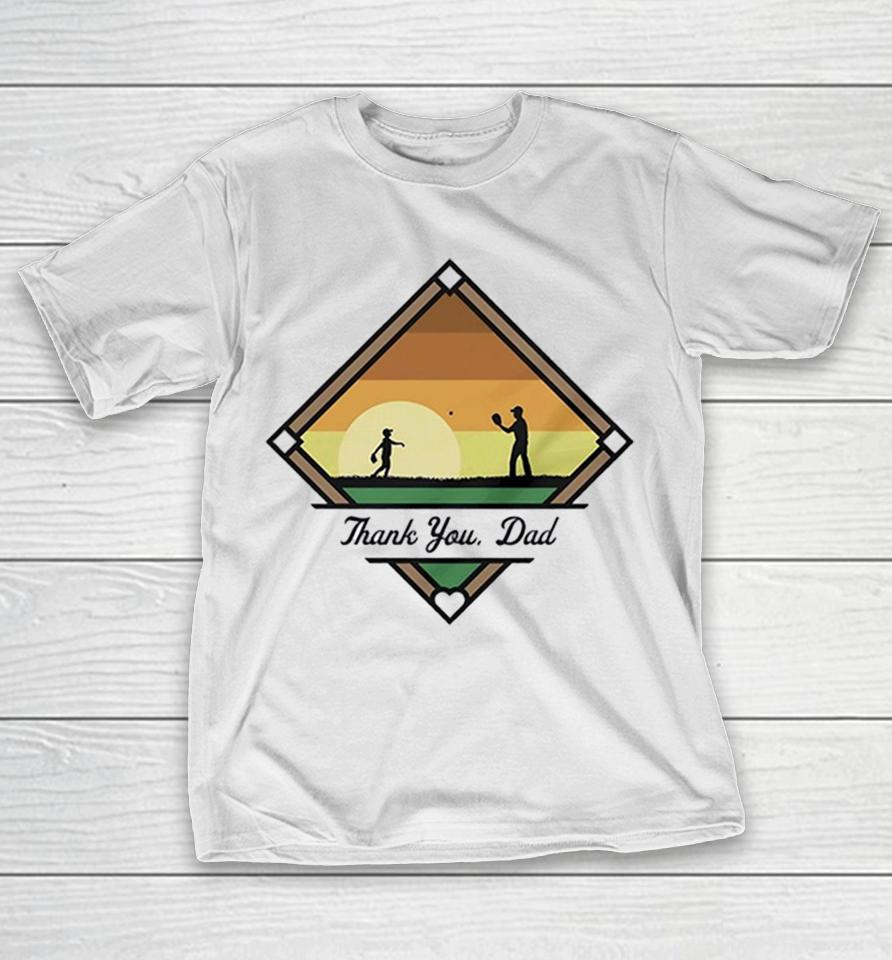 Thank You Dad Baseball Field Silhouette Sunset Minimalist Shirts 1 Thank You Dad Baseball Field Silhouette Sunset Minimalist Shirts