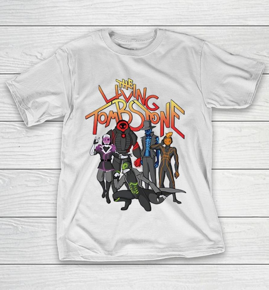 The Living Tombstone Characters Logo Neon Cyberpunk Band Shirts 1 The Living Tombstone Characters Logo Neon Cyberpunk Band Shirts
