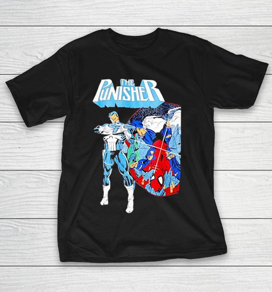 The Punisher And Spider-Man Marvel Comics Action Scene Retro Shirts 1 The Punisher And Spider-Man Marvel Comics Action Scene Retro Shirts