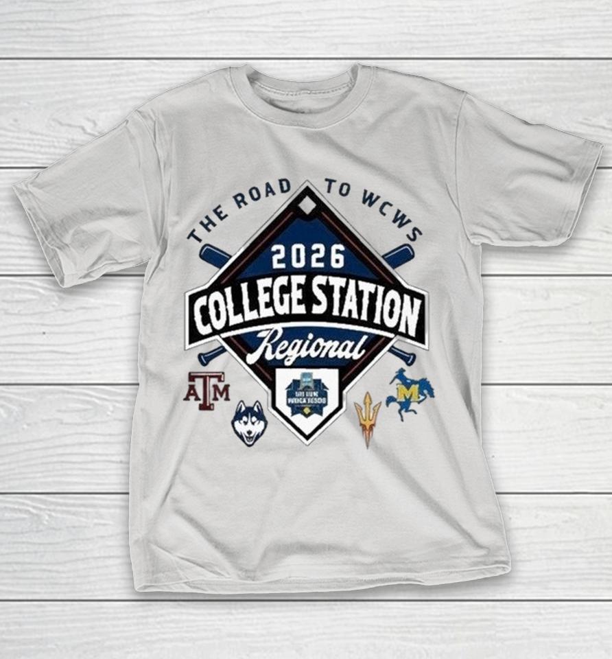 The Road To Wcws 2026 Ncaa Division I Softball Tournament College Station Regional Shirts 1 The Road To Wcws 2026 Ncaa Division I Softball Tournament College Station Regional Shirts