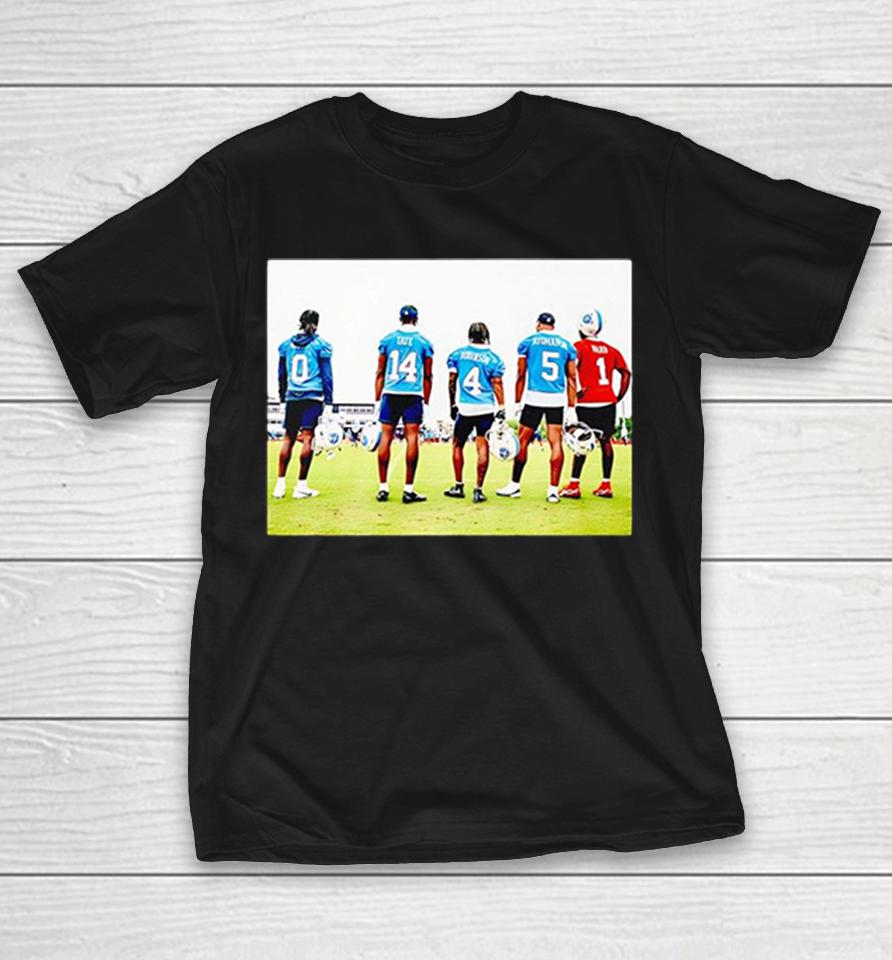 Treylon Burks Tate Robinson Ayomanor Ward Tennessee Titans Nfl Football Shirts 1 Treylon Burks Tate Robinson Ayomanor Ward Tennessee Titans Nfl Football Shirts