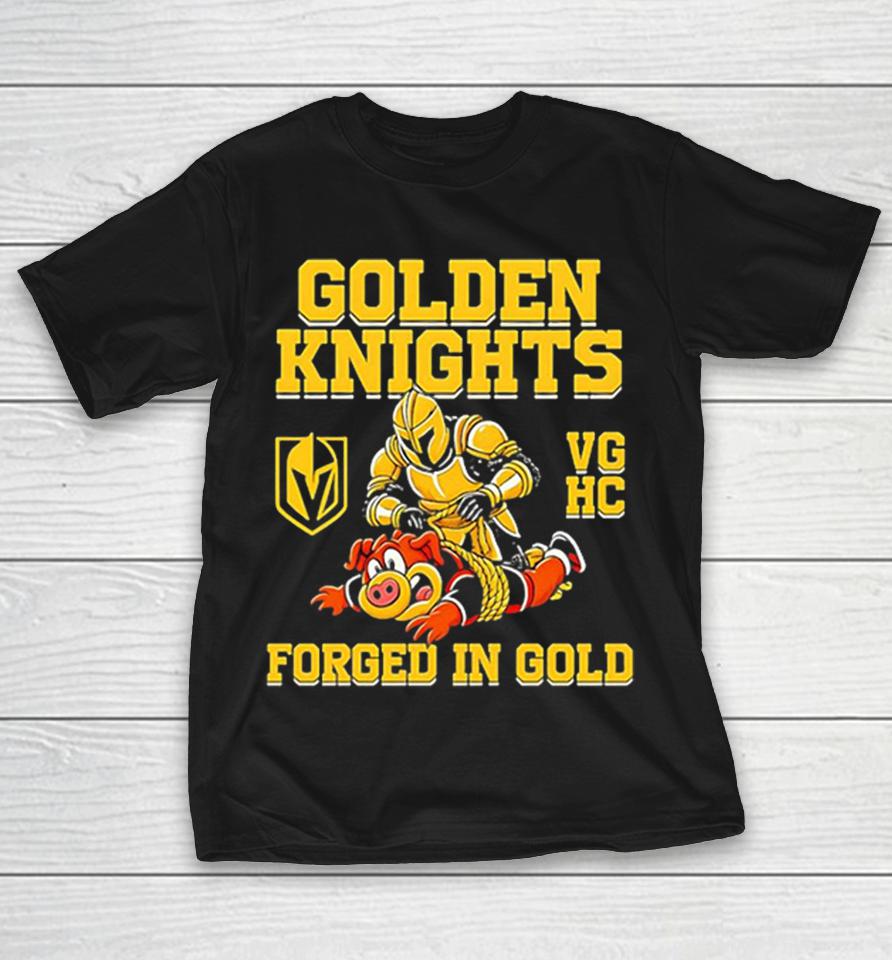 Vegas Golden Knights Vg Hc Forged In Gold Wrestling Pig Shirts 1 Vegas Golden Knights Vg Hc Forged In Gold Wrestling Pig Shirts