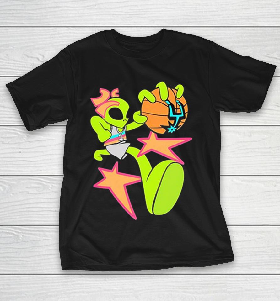 Victor Wembanyama Alien Cartoon San Antonio Spurs Neon Dunk Stars Shirts 1 Victor Wembanyama Alien Cartoon San Antonio Spurs Neon Dunk Stars Shirts