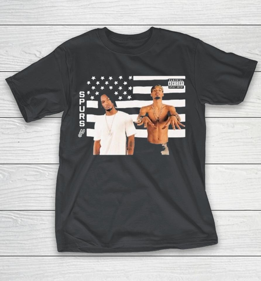 Victor Wembanyama And Stephon Castle Stankonia San Antonio Spurs Shirts 1 Victor Wembanyama And Stephon Castle Stankonia San Antonio Spurs Shirts