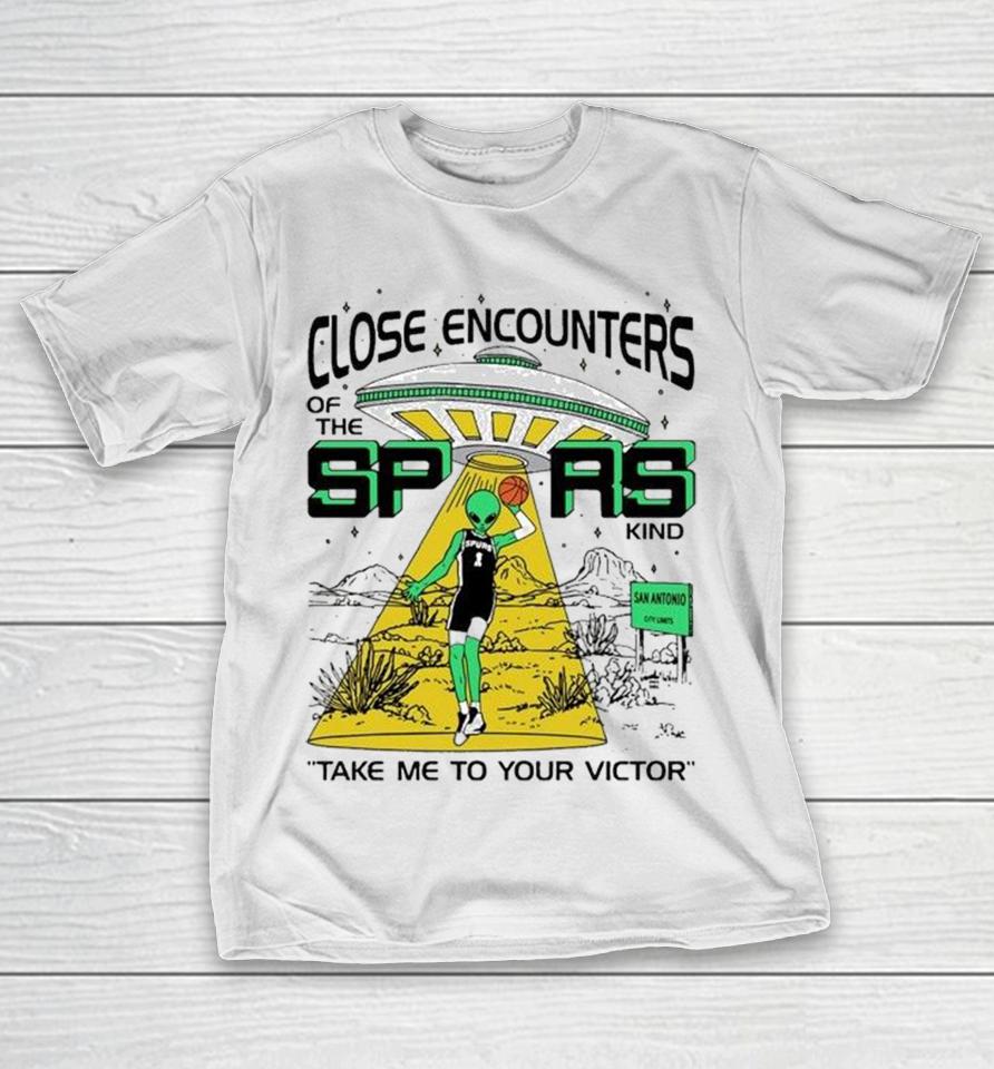 Victor Wembanyama Close Encounters Of The San Antonio Spurs Kind Take Me To Your Alien Shirts 1 Victor Wembanyama Close Encounters Of The San Antonio Spurs Kind Take Me To Your Alien Shirts
