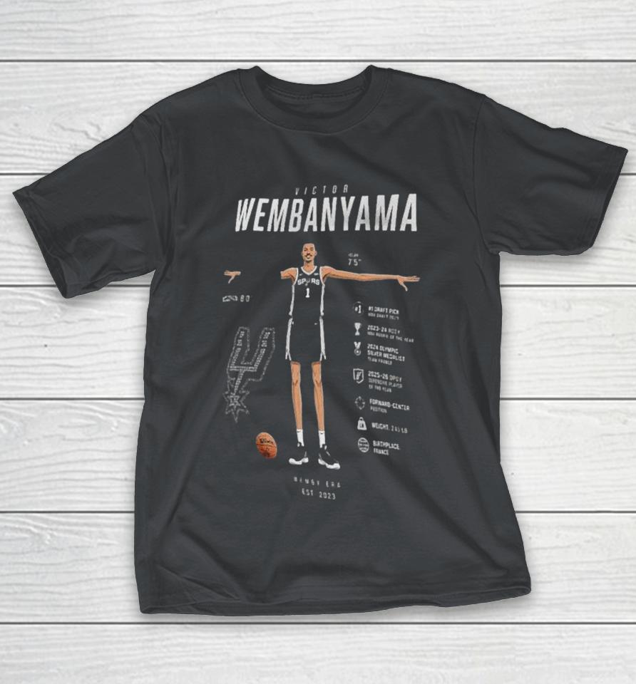 Victor Wembanyama Infographic Wemby Era Est 2023 San Antonio Spurs Shirts 1 Victor Wembanyama Infographic Wemby Era Est 2023 San Antonio Spurs Shirts