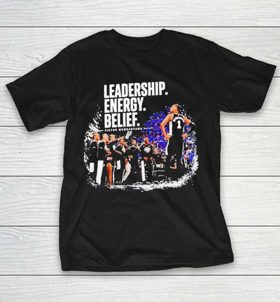 Victor Wembanyama Leadership Energy Belief San Antonio Spurs Shirts 1 Victor Wembanyama Leadership Energy Belief San Antonio Spurs Shirts