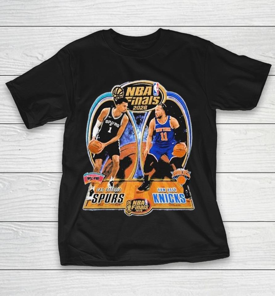 Victor Wembanyama San Antonio Spurs Vs Jalen Brunson New York Knicks Nba Finals 2026 Championship Shirts 1 Victor Wembanyama San Antonio Spurs Vs Jalen Brunson New York Knicks Nba Finals 2026 Championship Shirts