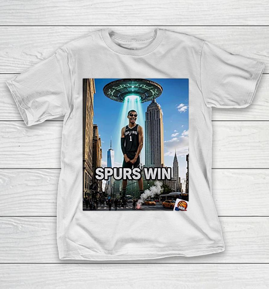 Victor Wembanyama San Antonio Spurs Win Ufo Alien Abduction New York Shirts 1 Victor Wembanyama San Antonio Spurs Win Ufo Alien Abduction New York Shirts