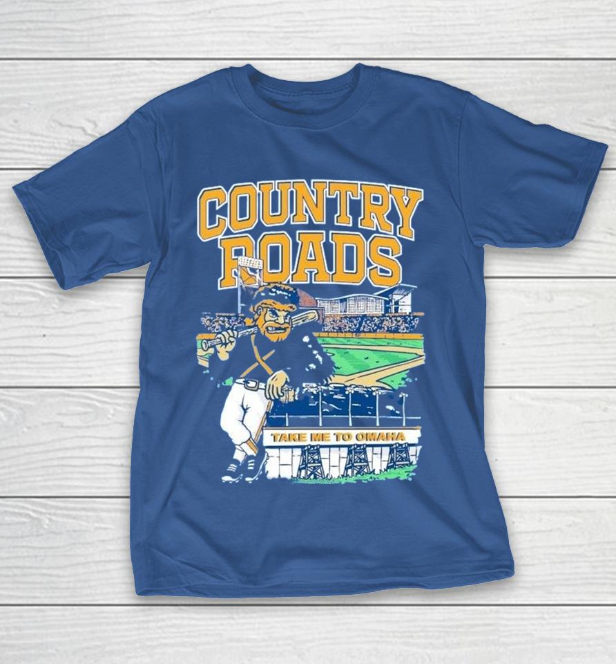 West Virginia Mountaineers Country Roads Take Me To Omaha Mascot Shirts 1 West Virginia Mountaineers Country Roads Take Me To Omaha Mascot Shirts