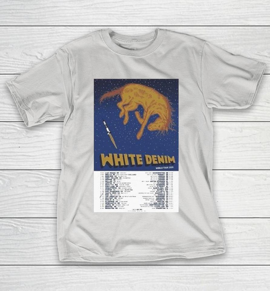 White Denim World Tour 2026 Dates Shirts 1 White Denim World Tour 2026 Dates Shirts